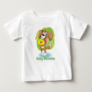 T-shirt Pour Bébé Graphique de chien adorable mignon et de panda