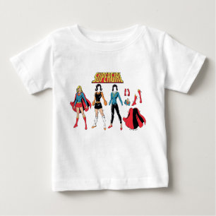 T-shirt Pour Bébé Graphique de poupée en papier supergirl