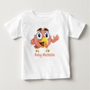 T-shirt Pour Bébé Graphique d'oiseaux adorables et de panda Cub