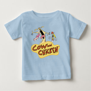 T-shirt Pour Bébé Graphique du logo de la vache et du poulet