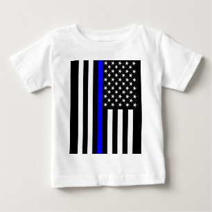 T-shirt Pour Bébé Graphique mince américain de Blue Line