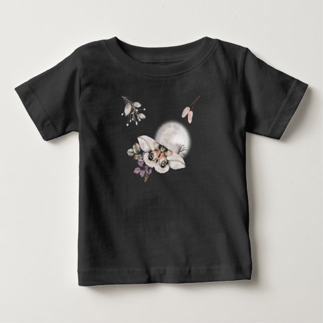 T-shirt Pour Bébé Graphique Moonlit Moth (Devant)