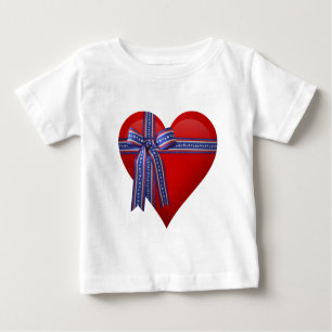T-shirt Pour Bébé Graphique Patriotic Heart