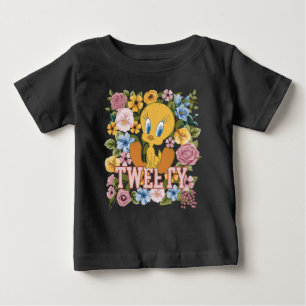 T-shirt Pour Bébé Graphisme de broderie florale TWEETY™