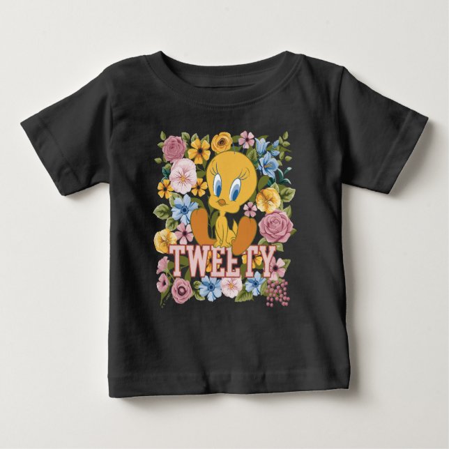 T-shirt Pour Bébé Graphisme de broderie florale TWEETY™ (Devant)