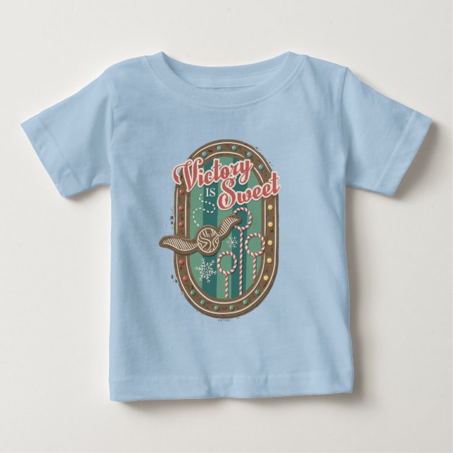T-shirt Pour Bébé Graphisme de cookie de vacances de victoire de QUI (Devant)