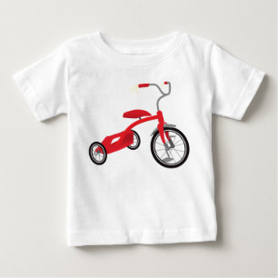 T-shirt Pour Bébé Graphisme de Tricycle rouge