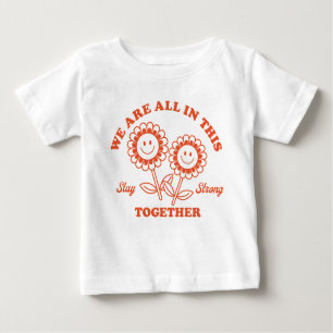 T-shirt Pour Bébé Graphisme Fleur Joyeux Retro