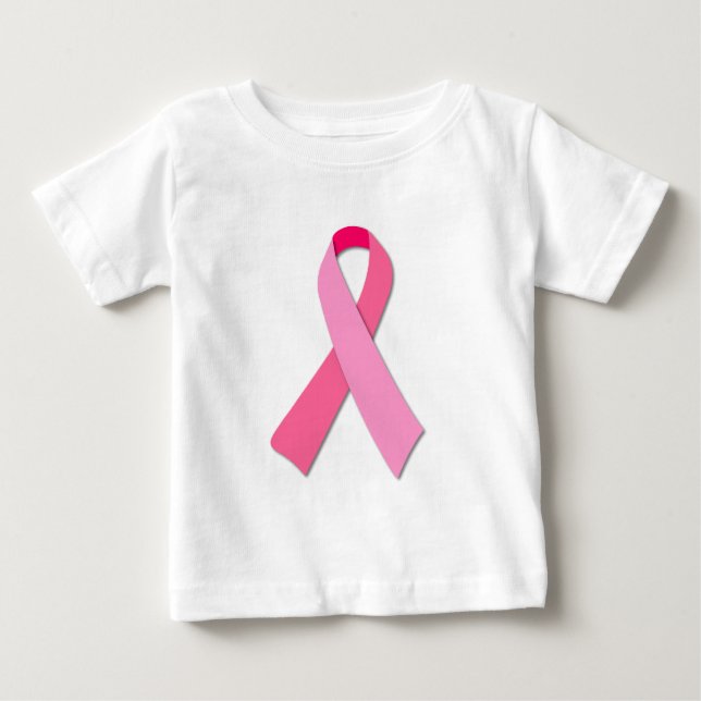 T-shirt Pour Bébé Graphisme moderne de sensibilisation au ruban rose (Devant)