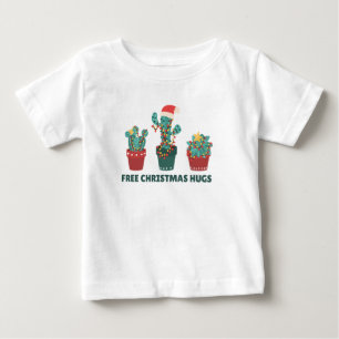 T-shirt Pour Bébé Gratuit Enceintes de Noël Funny Cactus Plantes