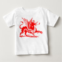 Gravure de dragon - Rouge