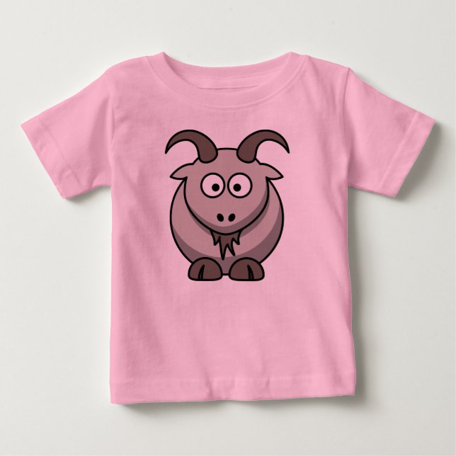 T-shirt Pour Bébé Gray chèvre rameper pour les nouveaux bébés (Devant)