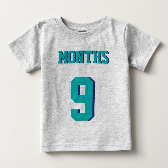 T-shirt Pour Bébé Gray & Teal Baby | Jersey Design (Devant)