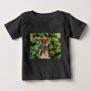 T-shirt Pour Bébé Great Dane w Christmas Tree Cadeaux Boîtes de Noël