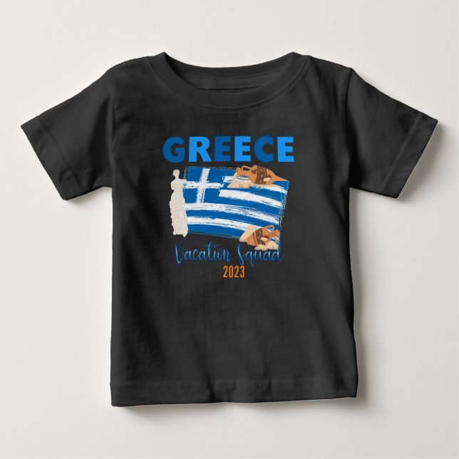 T-shirt Pour Bébé Grèce Grec Vacances Europe Voyage Groupe Correspon (Devant)