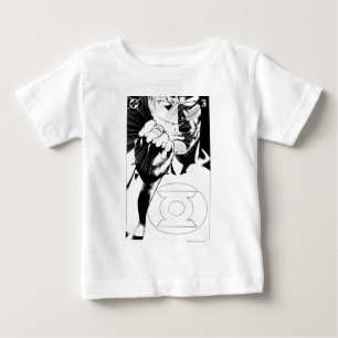 T-shirt Pour Bébé Green Lantern close up cover, Black and White