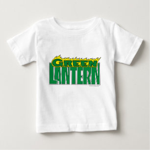 T-shirt Pour Bébé Green Lantern Logo - Yellow Flames