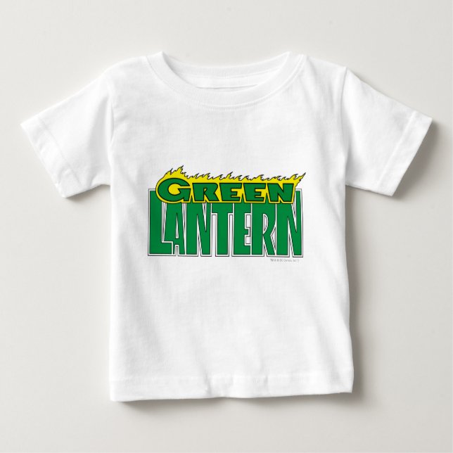 T-shirt Pour Bébé Green Lantern Logo - Yellow Flames (Devant)