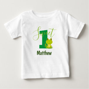 T-shirt Pour Bébé Grenouille 1er anniversaire Personnalisé Monogramm