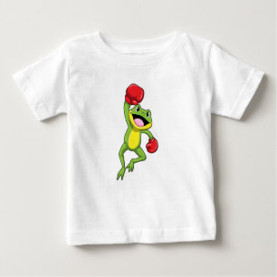 T-shirt Pour Bébé Grenouille à la boîte avec gants de boxe