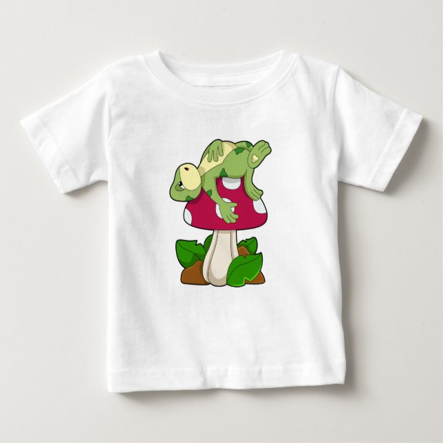 T-shirt Pour Bébé Grenouille au coucher du champignon (Devant)