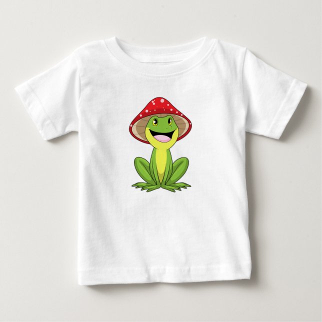 T-shirt Pour Bébé Grenouille avec Champignon (Devant)