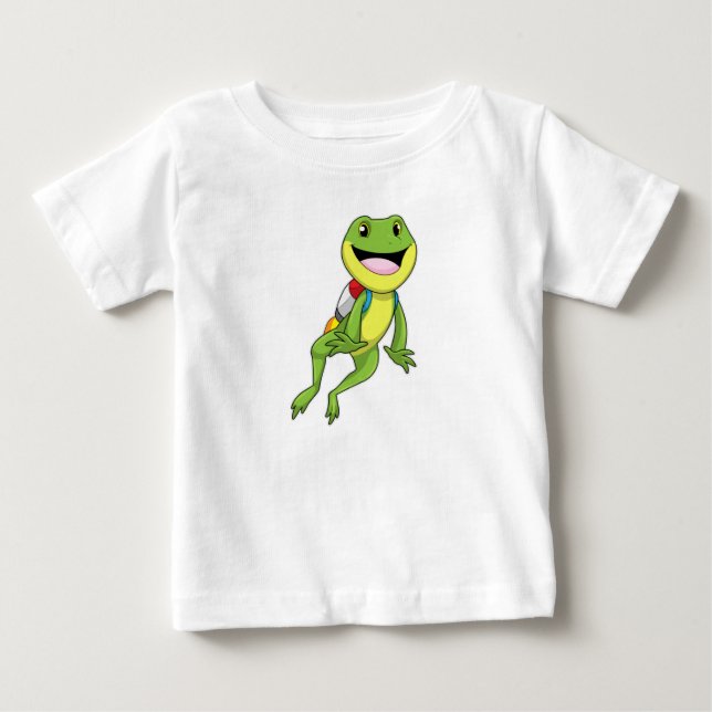 T-shirt Pour Bébé Grenouille avec Jetpack (Devant)