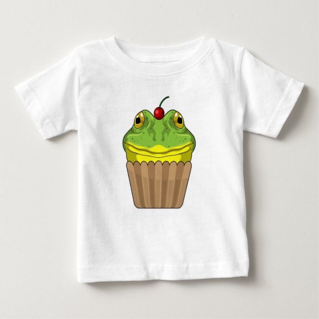 T-shirt Pour Bébé Grenouille avec muffin (Devant)