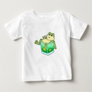 T-shirt Pour Bébé Grenouille avec verre de jus