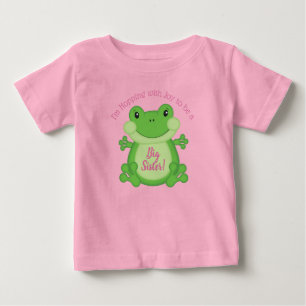 T-shirt Pour Bébé Grenouille Baby shower Rose fille
