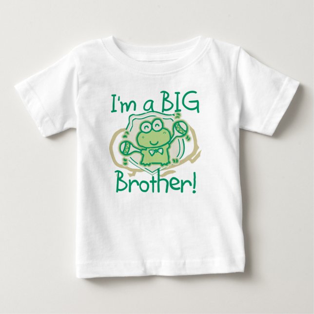 T-shirt Pour Bébé Grenouille Big Brother (Devant)