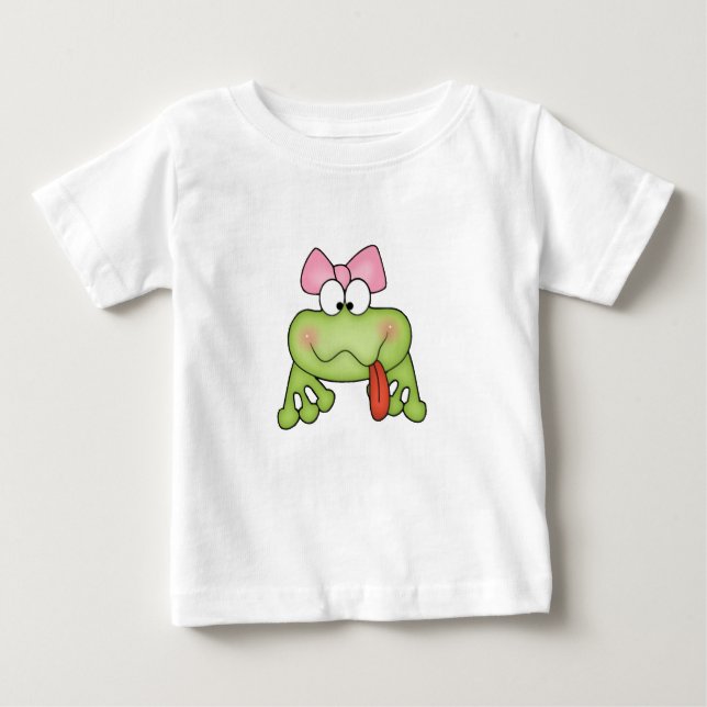 T-shirt Pour Bébé Grenouille de fille mignonne (Devant)