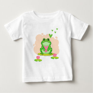 T-shirt Pour Bébé Grenouille de la Saint-Valentin