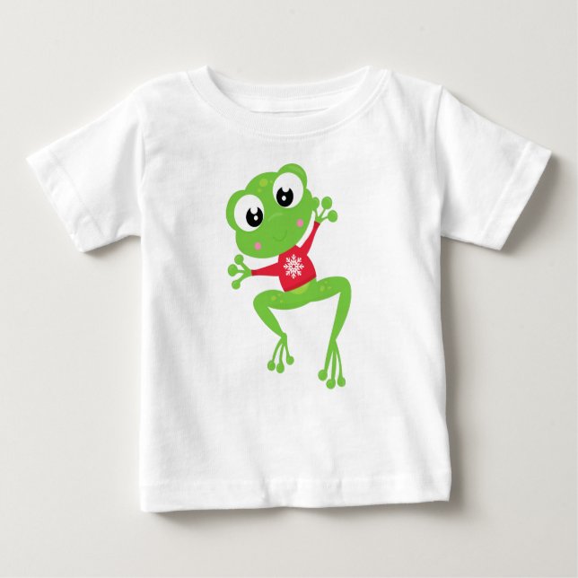T-shirt Pour Bébé Grenouille d'hiver, Grenouille mignonne, Grenouill (Devant)