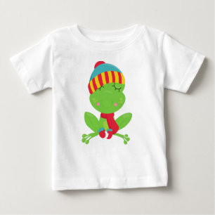 T-shirt Pour Bébé Grenouille d'hiver, Grenouille mignonne, Grenouill