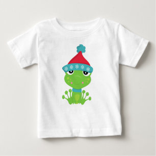 T-shirt Pour Bébé Grenouille d'hiver, Grenouille mignonne, Grenouill