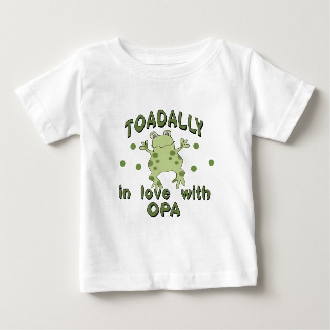 T-shirt Pour Bébé Grenouille d'Opa d'amour de TOADALLY (Devant)