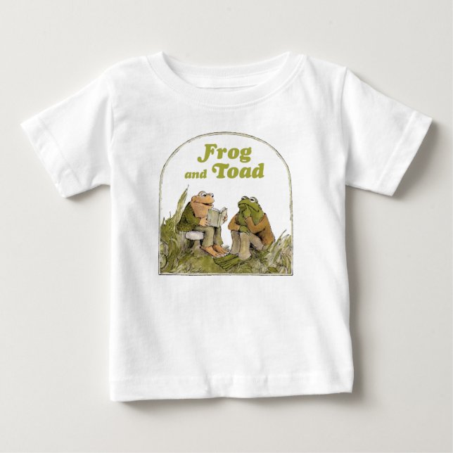 T-shirt Pour Bébé Grenouille et crapaud Lire un livre (Devant)