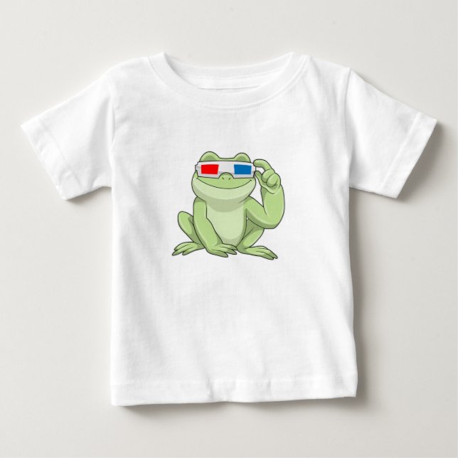 T-shirt Pour Bébé Grenouille Glasses (Devant)