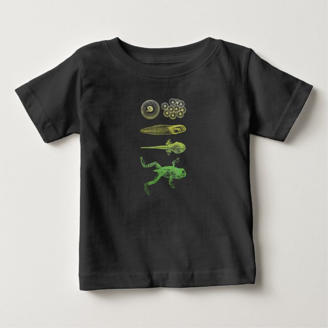 T-shirt Pour Bébé Grenouille Tadpole Métamorphose Cycle de vie Biolo (Devant)
