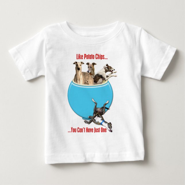 T-shirt Pour Bébé Greyhounds comme chips de pommes de terre (Devant)