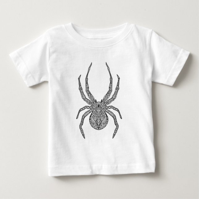 T-shirt Pour Bébé Griffonnage d'araignée (Devant)