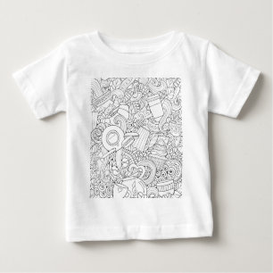 T-shirt Pour Bébé Griffonnage de café et de thé