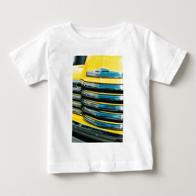 T-shirt Pour Bébé Grill jaune (Devant)