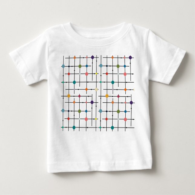 T-shirt Pour Bébé Grille atomique (Devant)