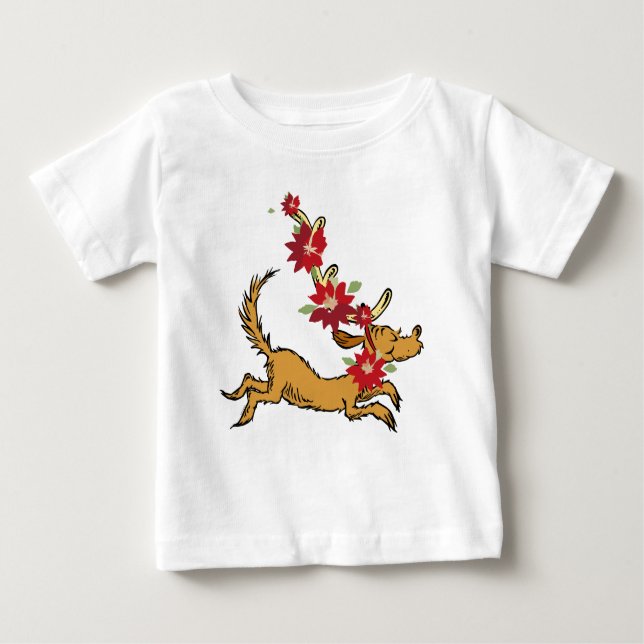 T-shirt Pour Bébé Grille | Max Christmas Pointsettia (Devant)