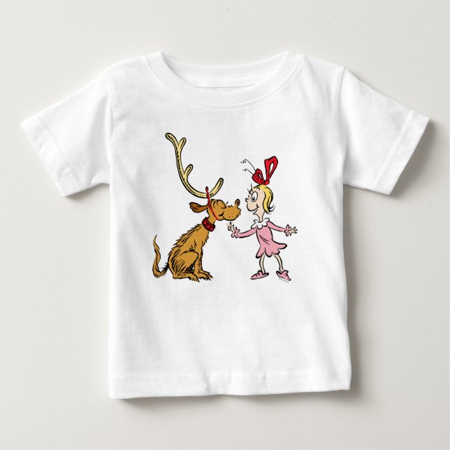 T-shirt Pour Bébé Grille | Max & Cindy Lou Qui (Devant)