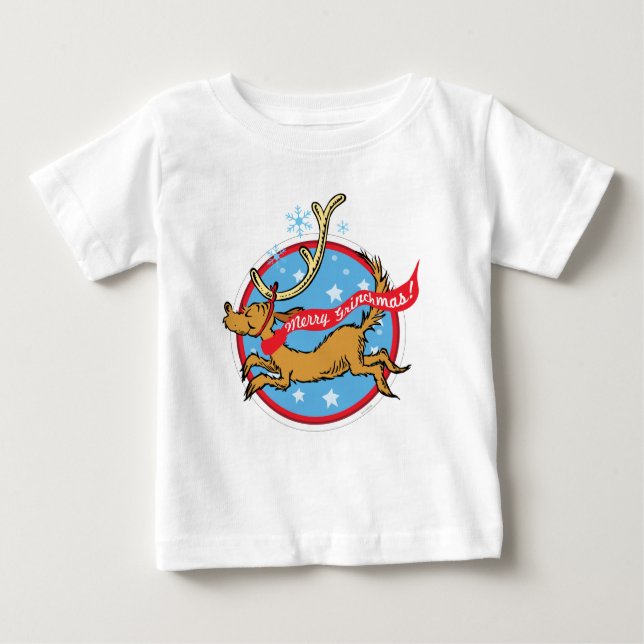 T-shirt Pour Bébé Grille | Max Merry Grinchmas ! (Devant)