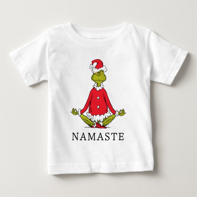 T-shirt Pour Bébé Grille | Namaste Santa Claus (Devant)