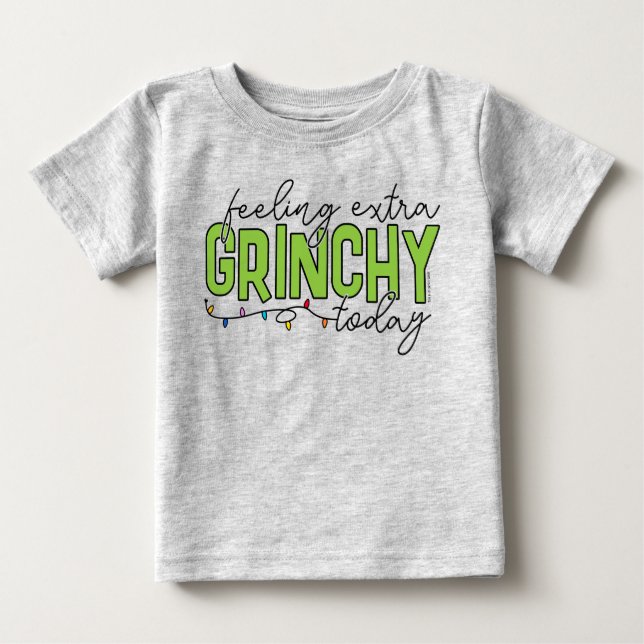 T-shirt Pour Bébé Grille | Sentiment de grinchy supplémentaire aujou (Devant)